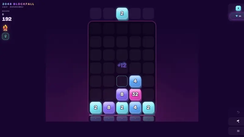 2048 Blockfall — gra w przeglądarce od twórcy Klyo