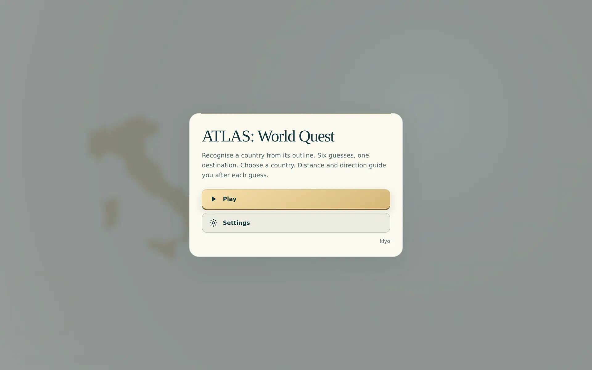 ATLAS: World Quest: browser game by Klyo