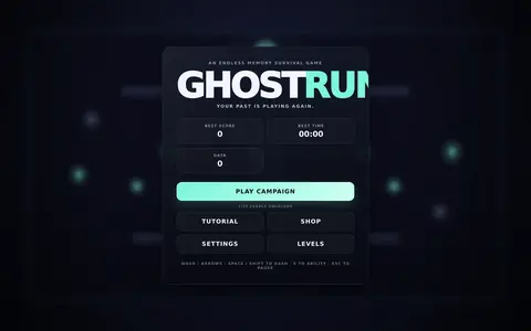 ghost run — gra w przeglądarce od twórcy twórca nr 50