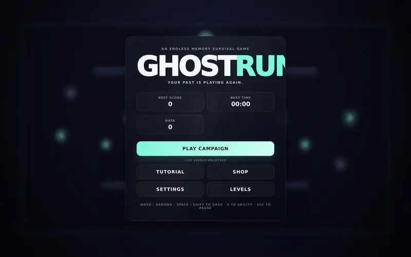 Ghost Run — gra w przeglądarce od twórcy twórca nr 50