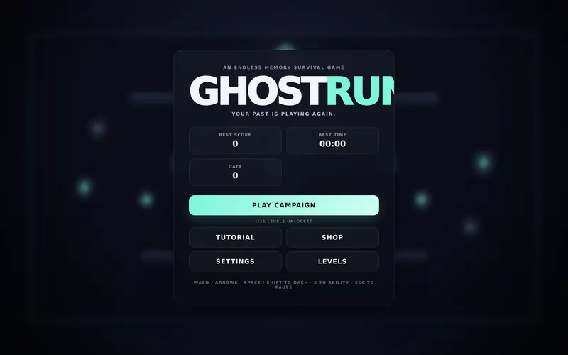 Ghost Run — gra w przeglądarce od twórcy twórca nr 50