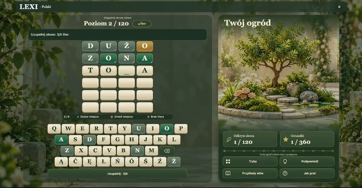 LEXI: Word Garden: browser game by Klyo