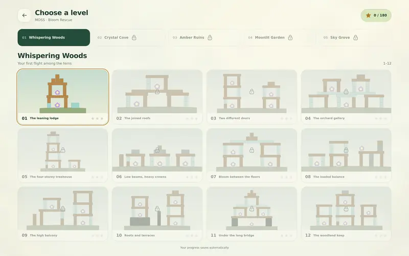 MOSS: Bloom Rescue: browser game by Klyo