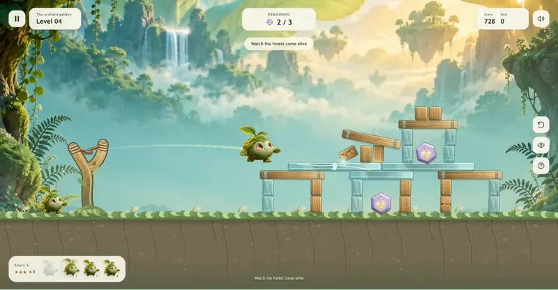 MOSS: Bloom Rescue: browser game by Klyo