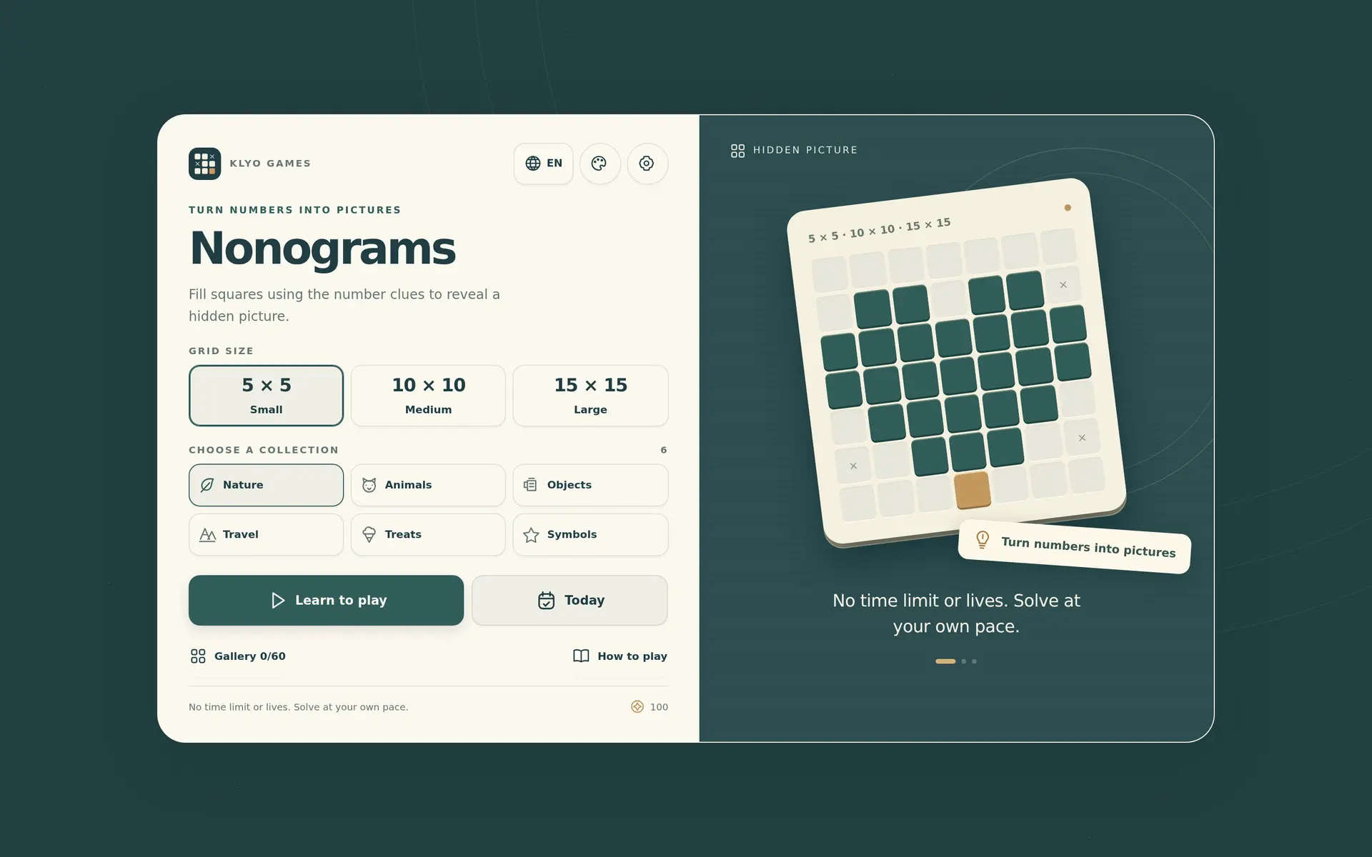 Nonograms: browser game by Klyo