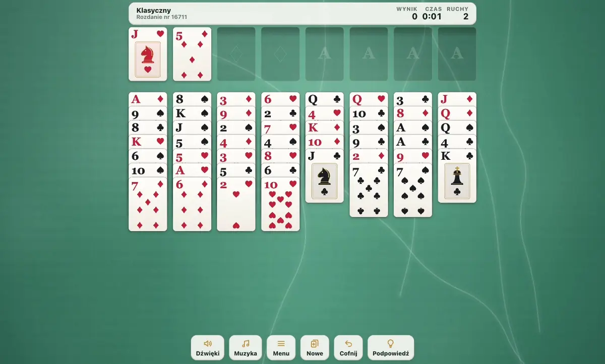 Pasjans FreeCell: gra w przeglądarce od twórcy Klyo