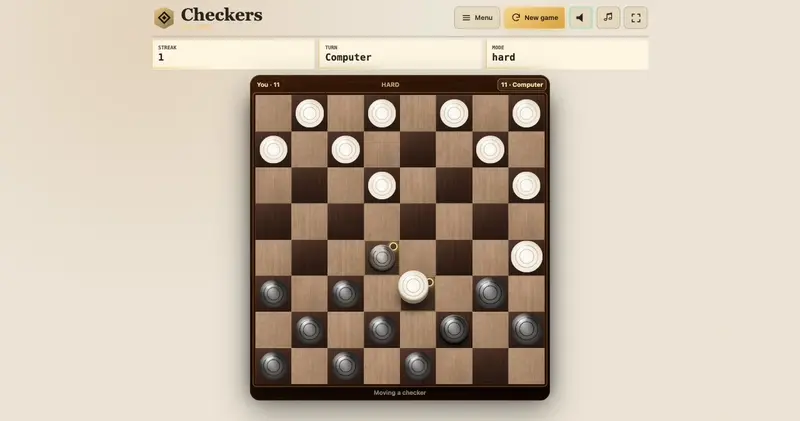 Checkers: browser game by Rasalhague
